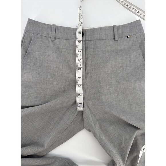 New Hugo Boss Womens Size 0 Gray Pants Tasewa Slim Fit Stretch Wool Blend - Picture 10 of 15